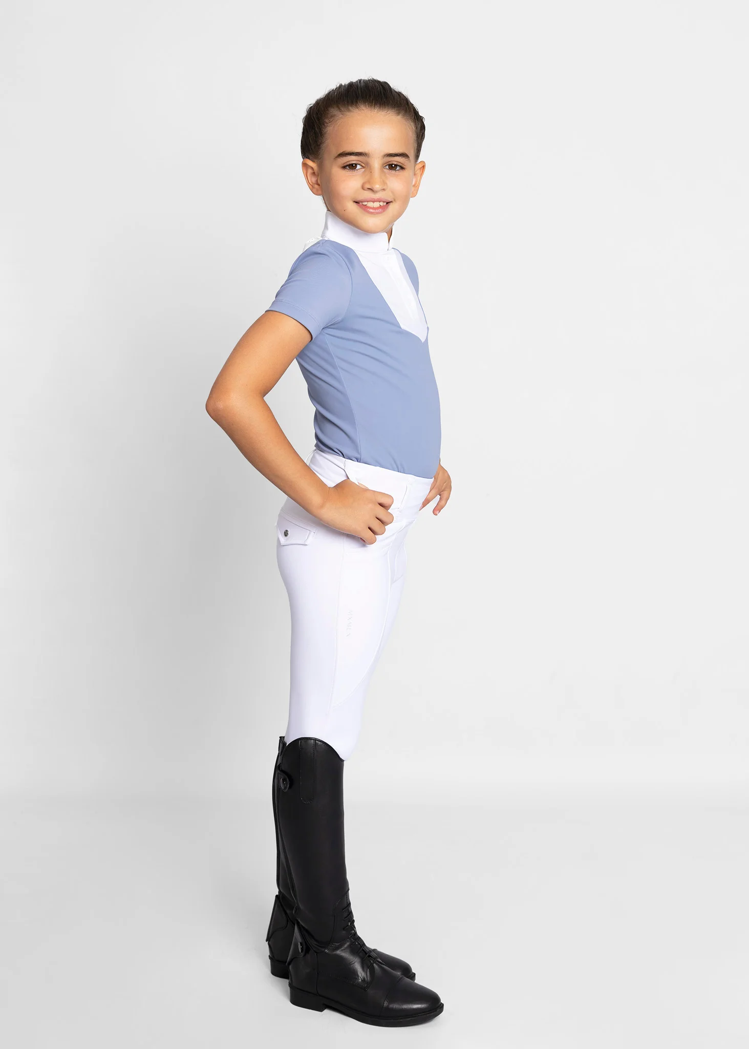 YR Sienna Short Sleeve Show Shirt (Iris Blue) - Image 11
