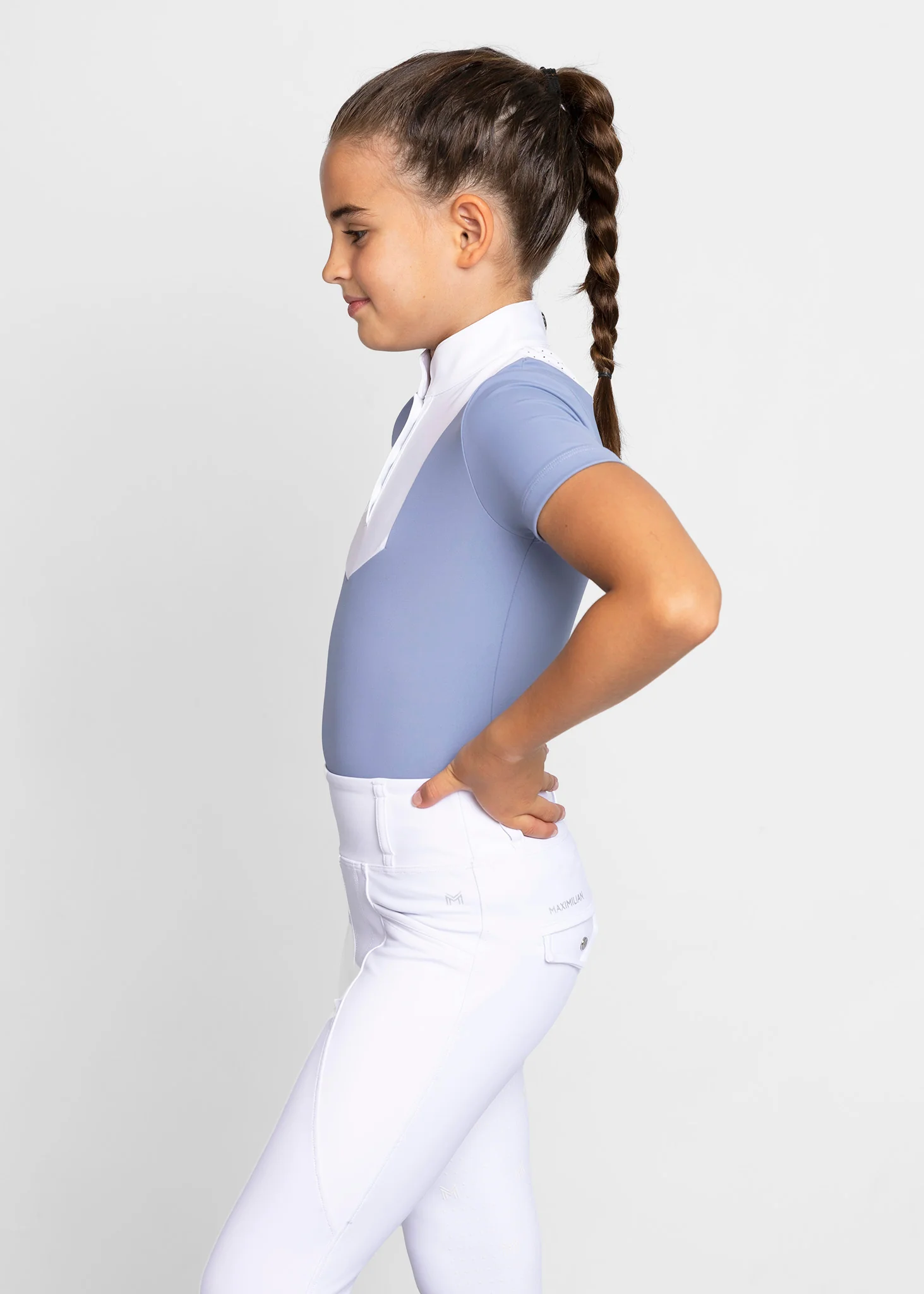 YR Sienna Short Sleeve Show Shirt (Iris Blue) - Image 3