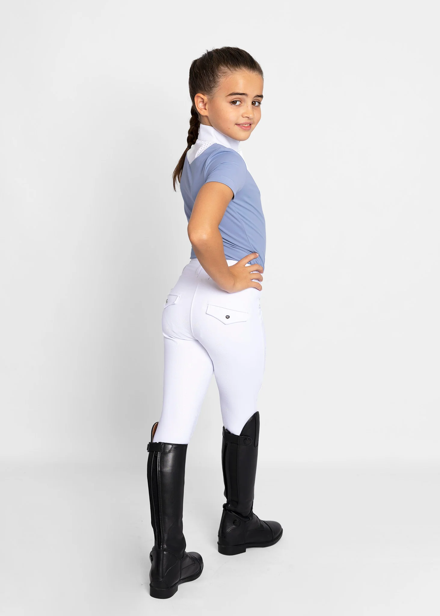 YR Sienna Short Sleeve Show Shirt (Iris Blue) - Image 8