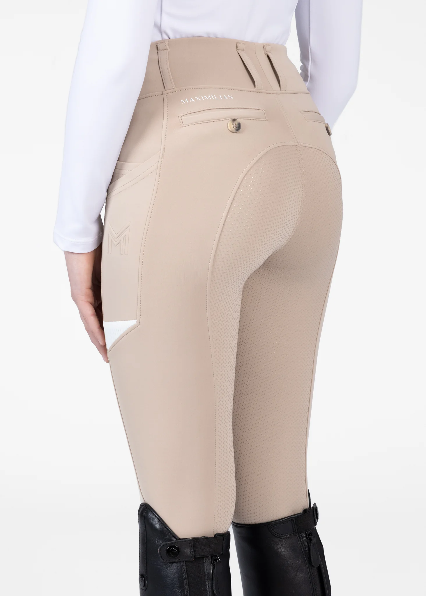 YR Tech Riding Leggings (Beige) - Image 5