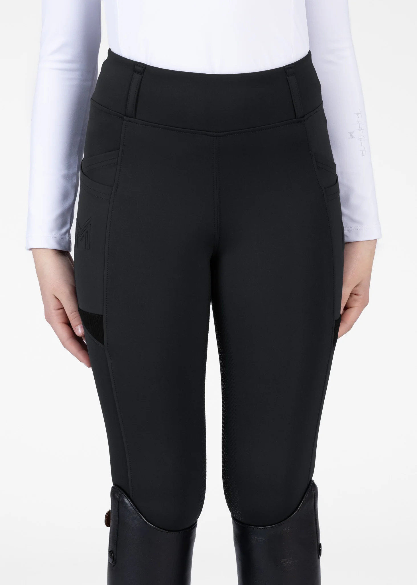 YR Tech Riding Leggings (Black) - Image 3