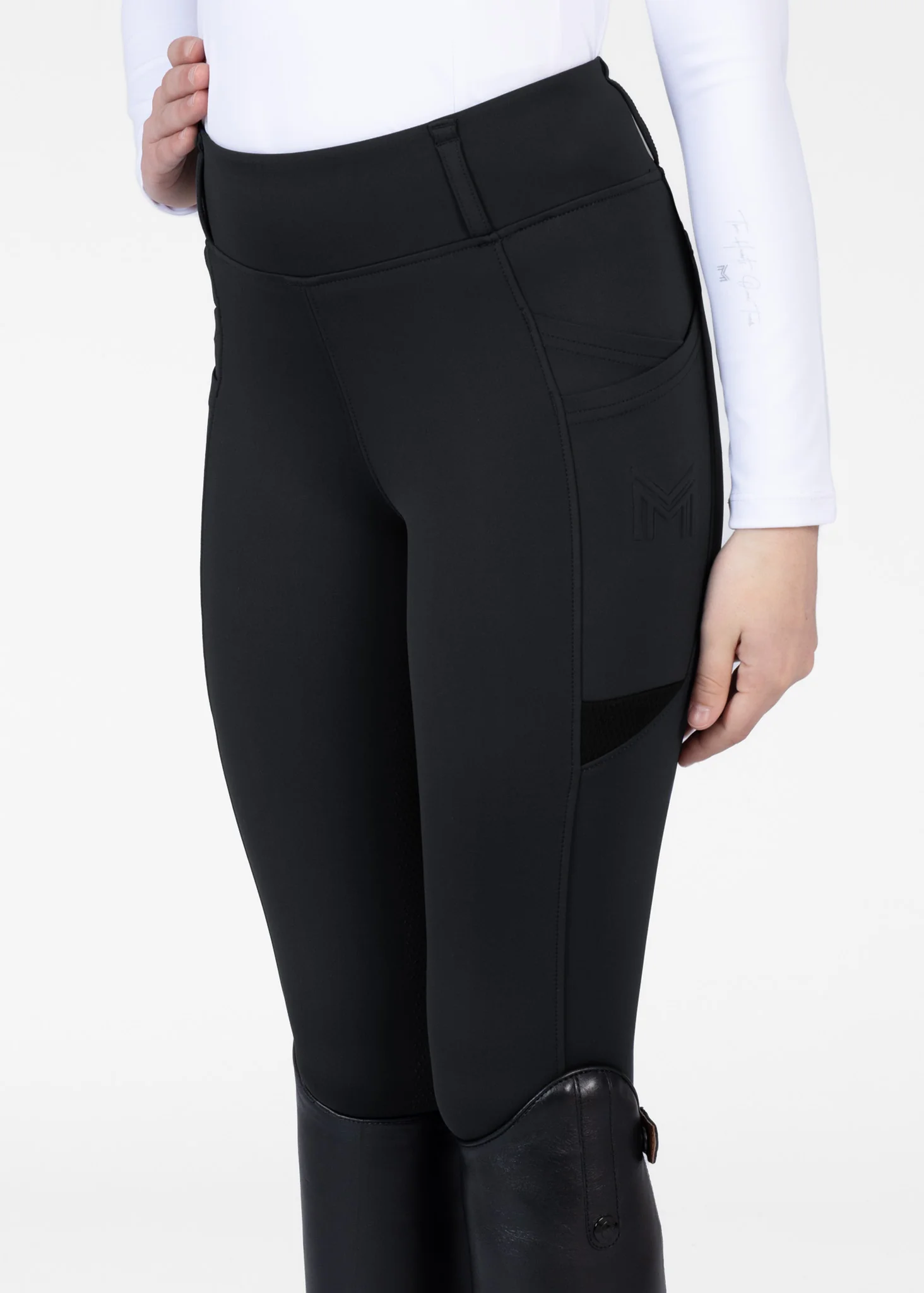 YR Tech Riding Leggings (Black) - Image 4