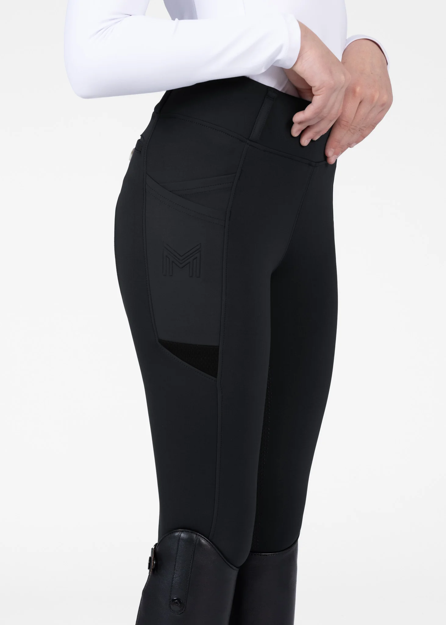 YR Tech Riding Leggings (Black) - Image 6