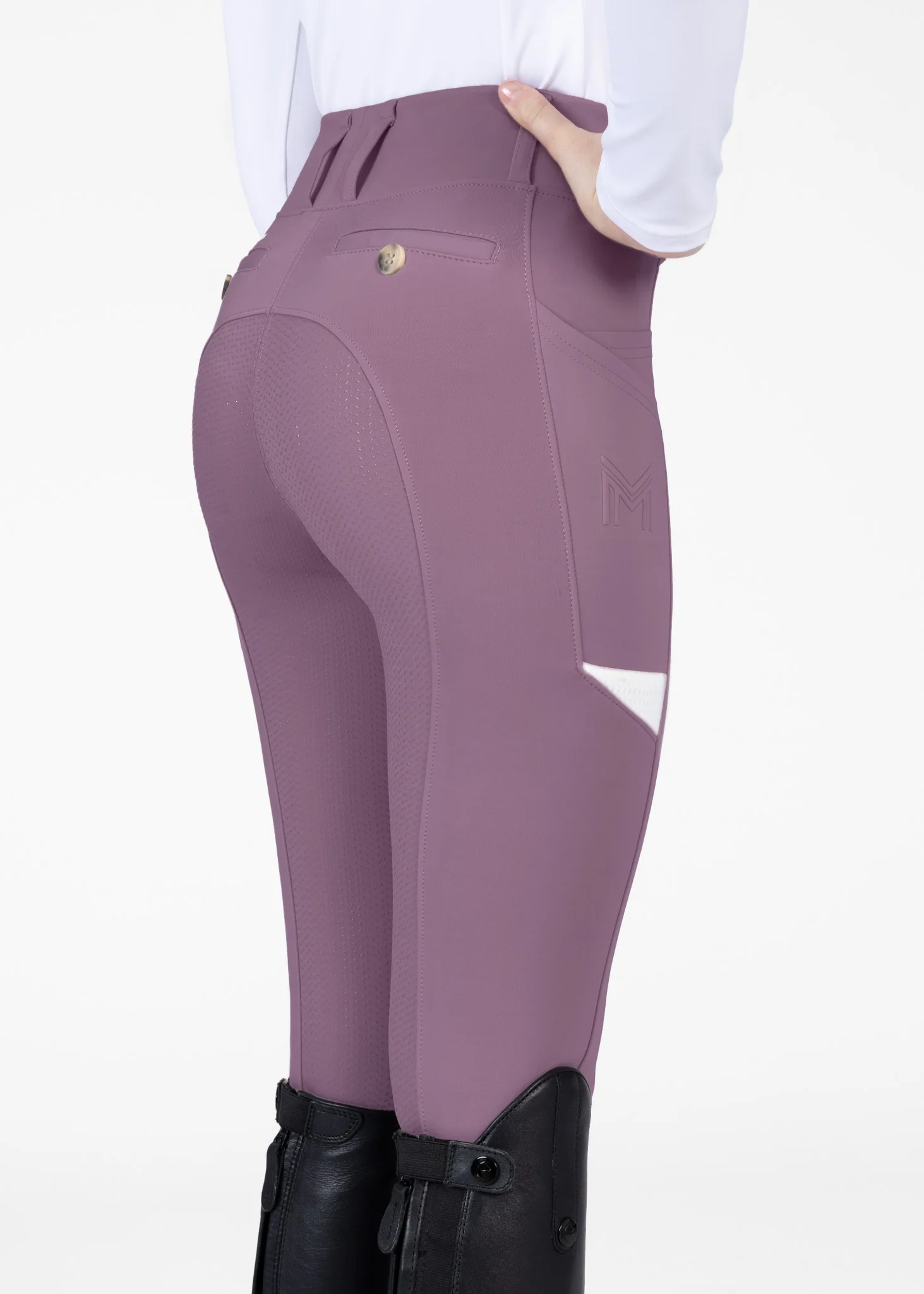 YR Tech Riding Leggings (Plum) - Image 2