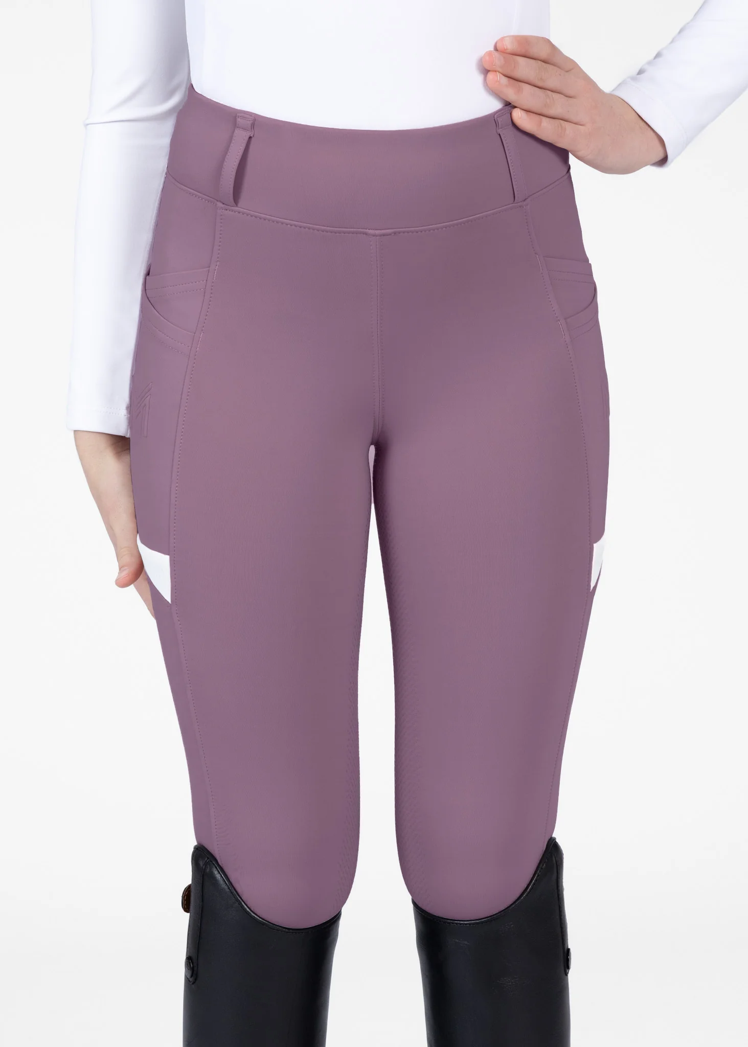 YR Tech Riding Leggings (Plum) - Image 4