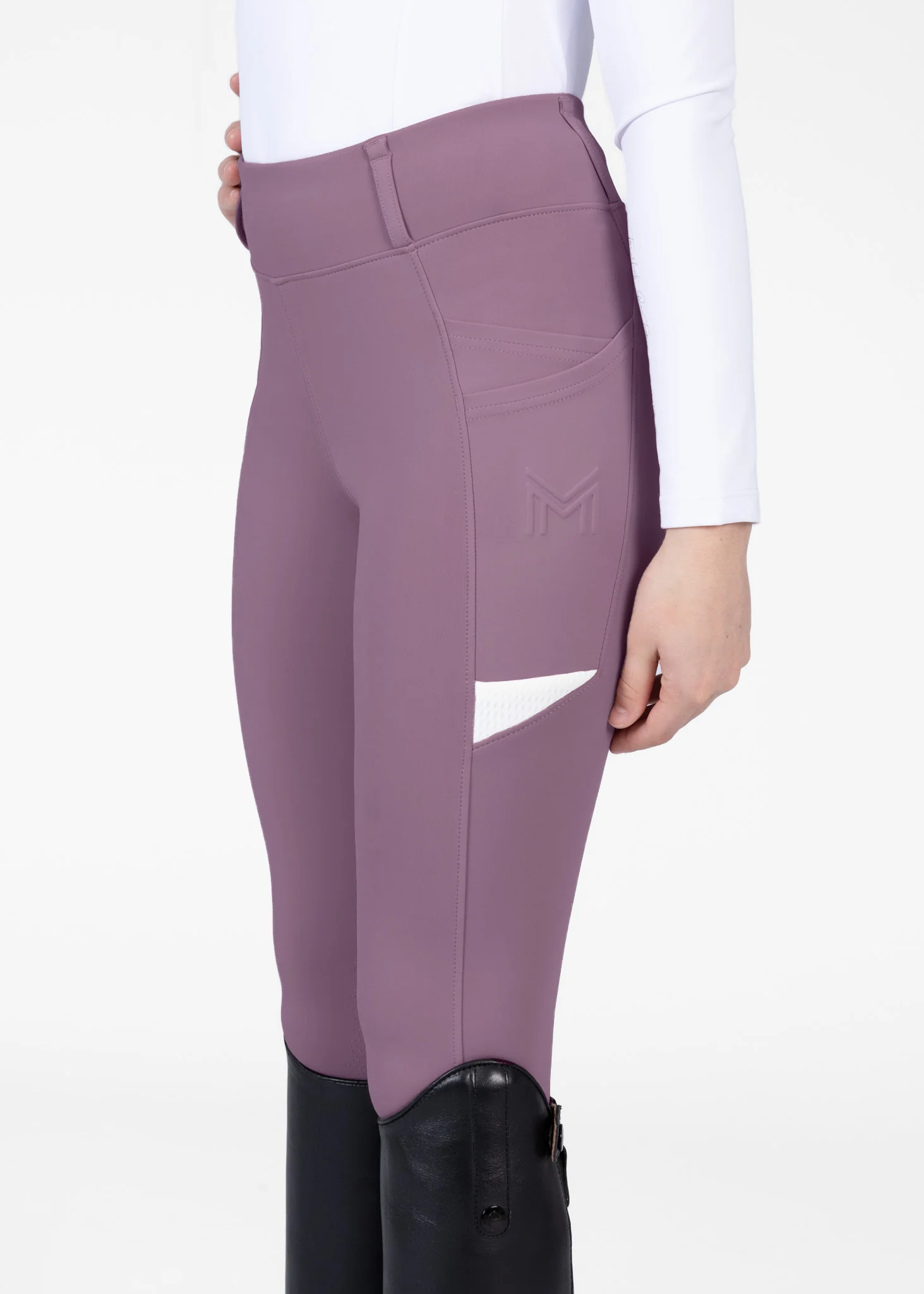 YR Tech Riding Leggings (Plum) - Image 5