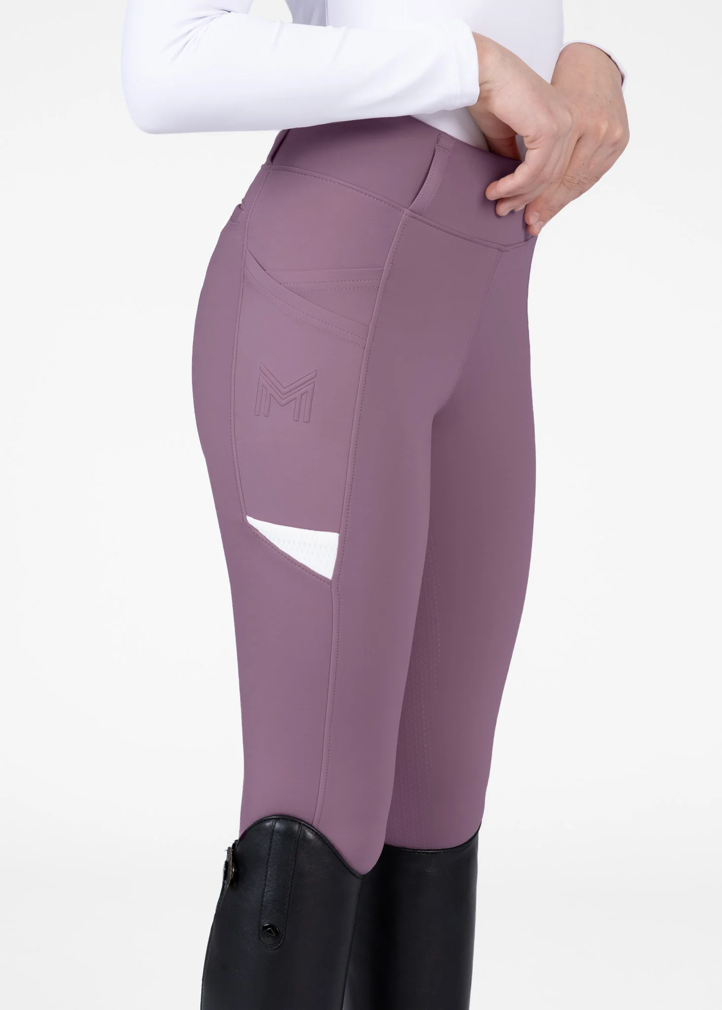 YR Tech Riding Leggings (Plum) - Image 6