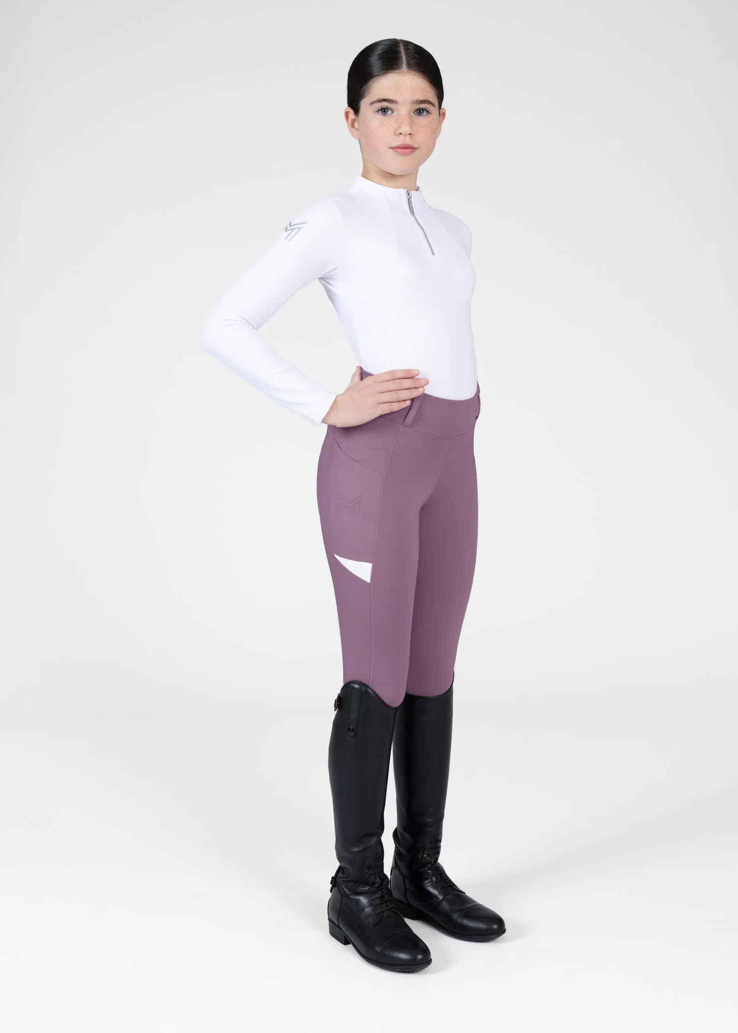 YR Tech Riding Leggings (Plum) - Image 7